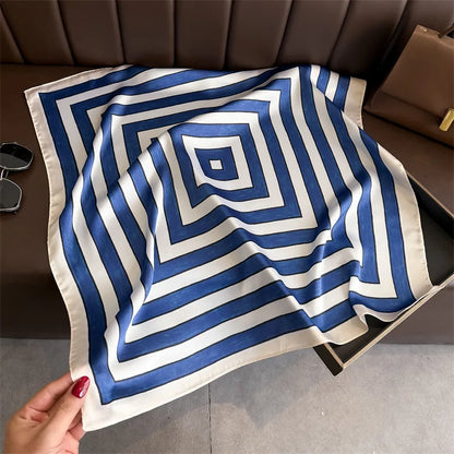 Stripe Print Square Neckerchief