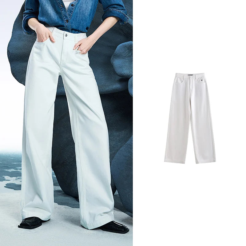 Toyouth Mid-Waist Wide-Leg Jeans