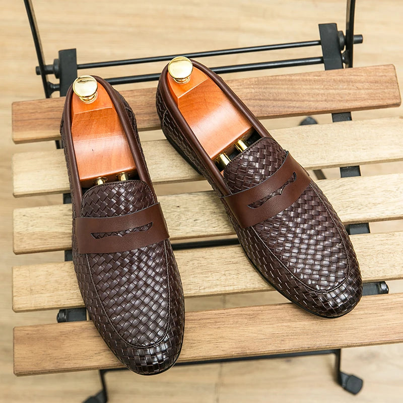 Leather Slip-on European Shoes