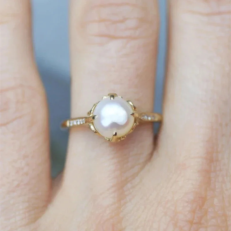 Pearl Zirconia Ring