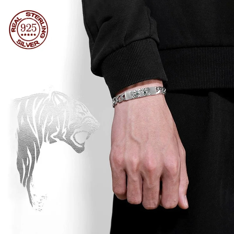Sterling Silver Rock Bangle