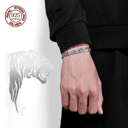 Sterling Silver Rock Bangle
