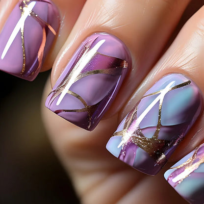 Green Leopard Press On Nails