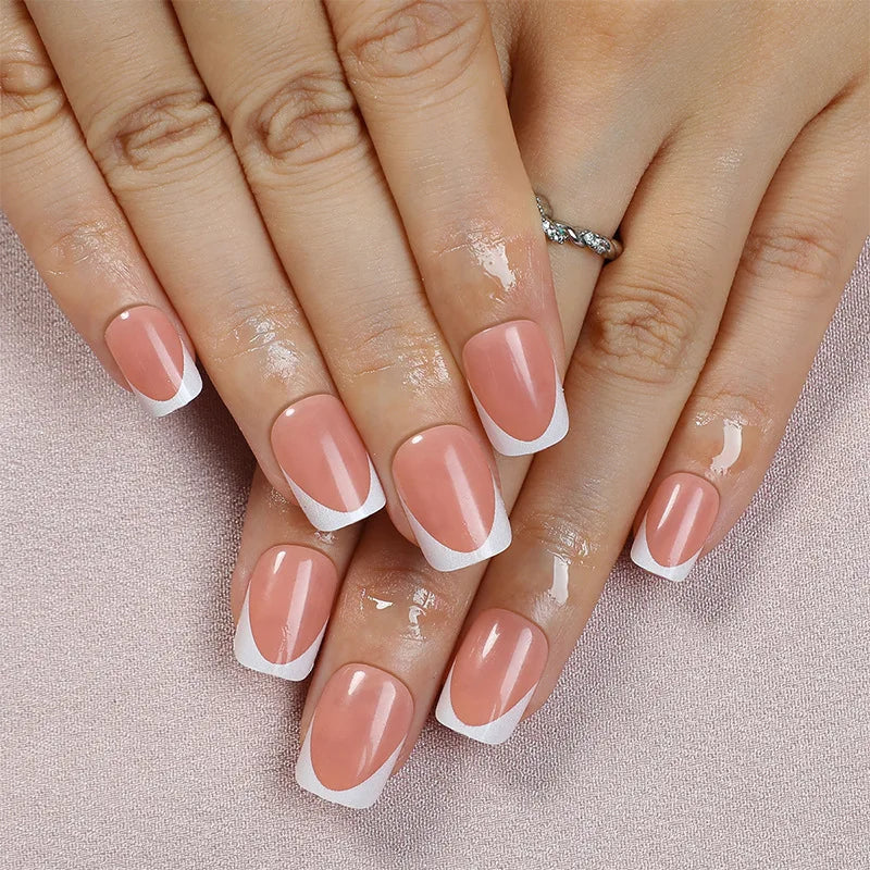 White Minimalist Press Nails