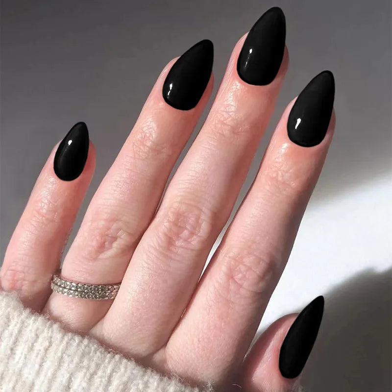 Wine Red Almond Press On Nails