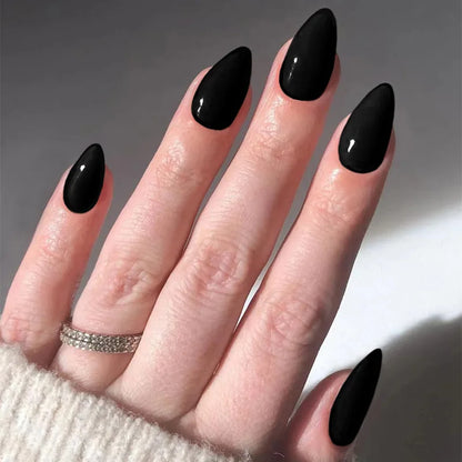 Wine Red Almond Press On Nails