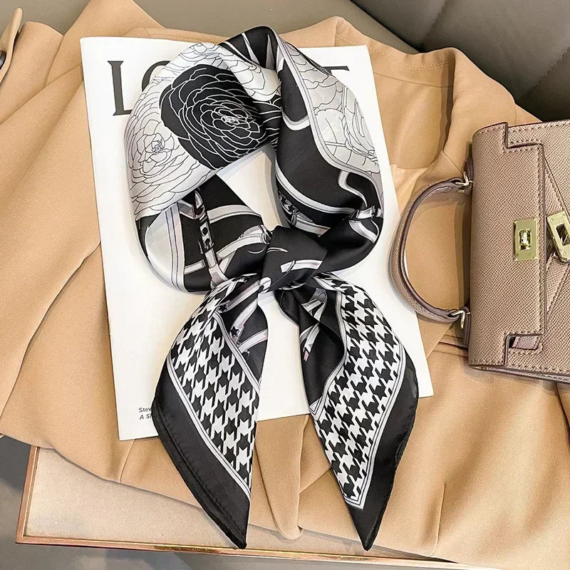 Luxury Print Silk Square Scarf