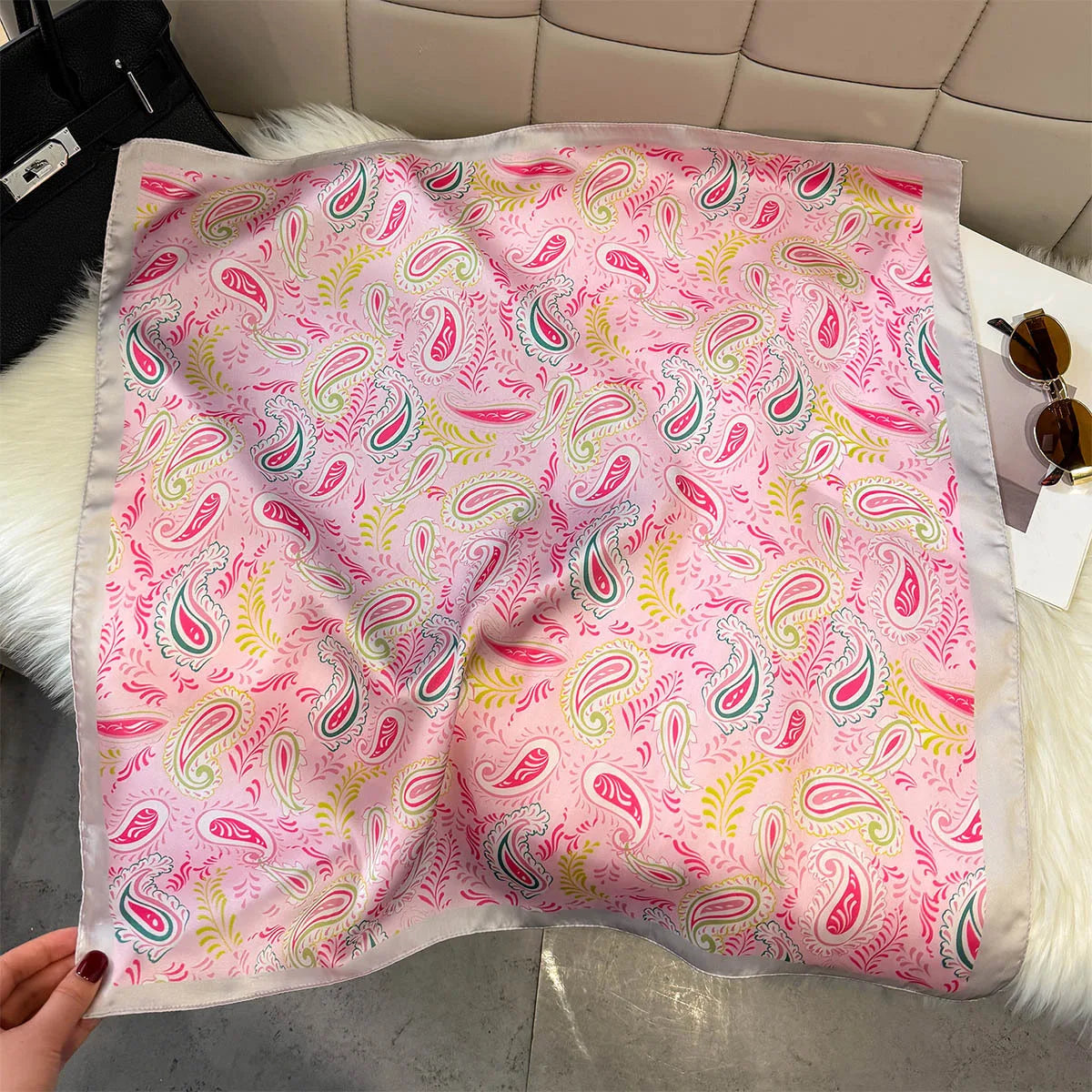Fruit Print Korean Square Scarf