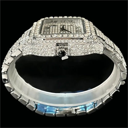 MISSFOX Ice Out Square Men’s Watch