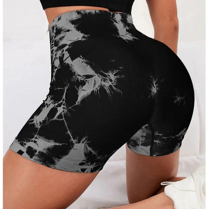 Seamless Tie-Dye Yoga Shorts