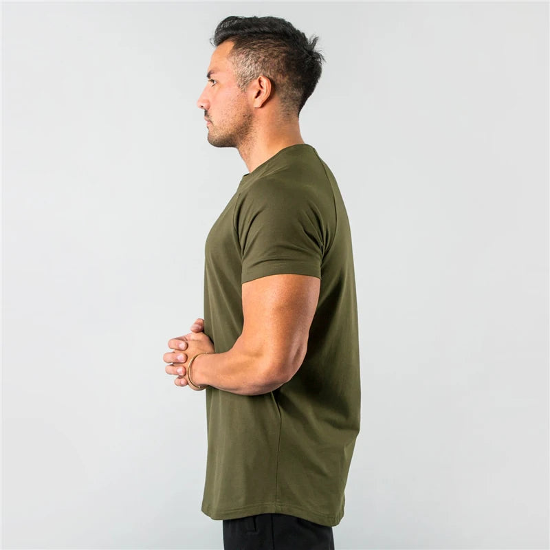 Plain Slim Fit Muscle Gym Tee
