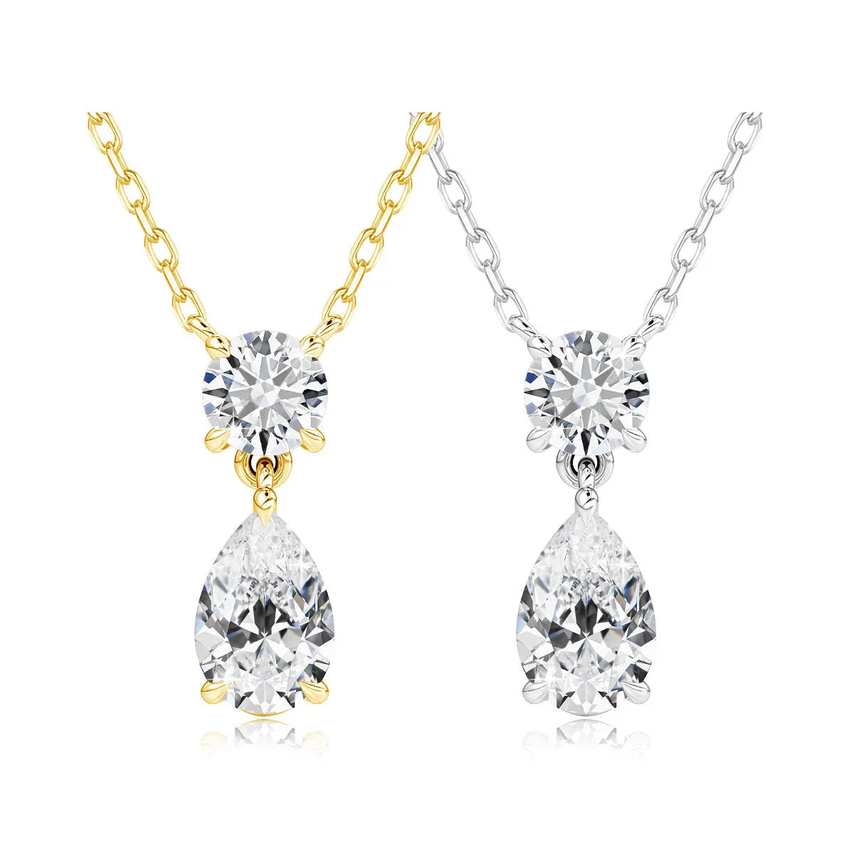 Pear Moissanite Pendant