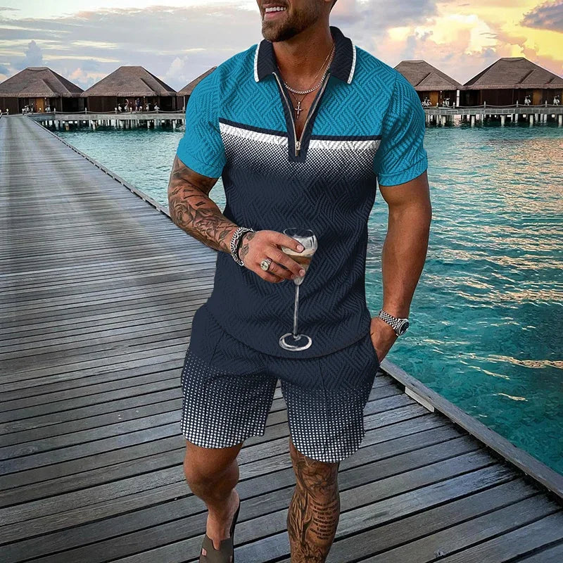 3D Print Polo Zip Tracksuit Set