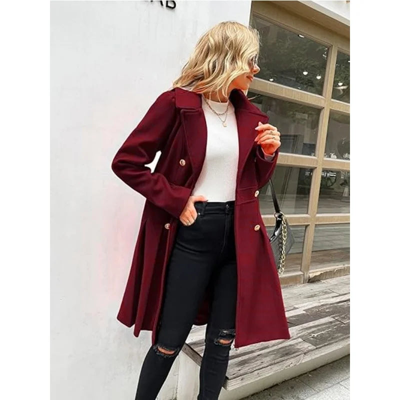 Lined Woolen Trench Coat
