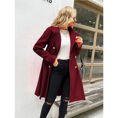 Lined Woolen Trench Coat