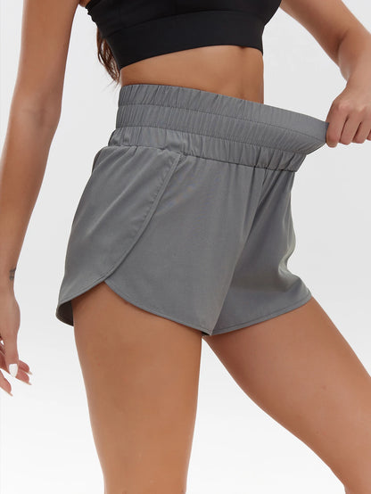 Loose Elastic-Waist Shorts