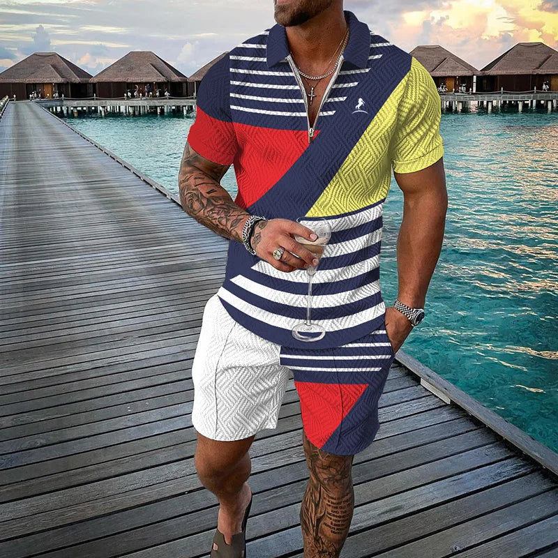 3D Print Polo Zip Tracksuit Set