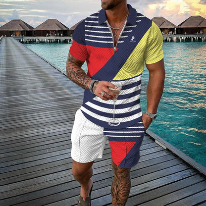 3D Print Polo Zip Tracksuit Set