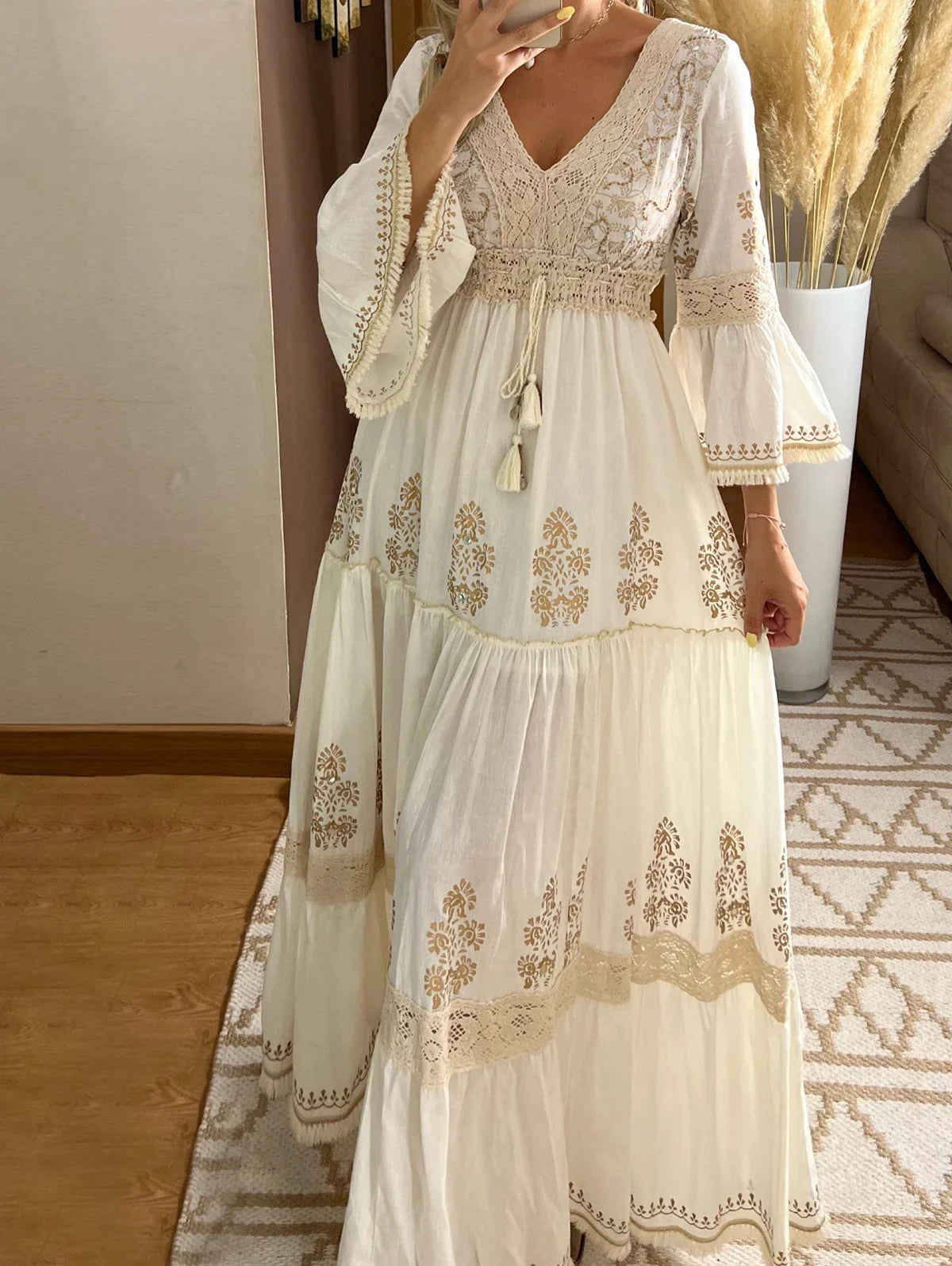 Floral Lace Maxi Dress