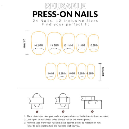 Floral Resin Press On Nails
