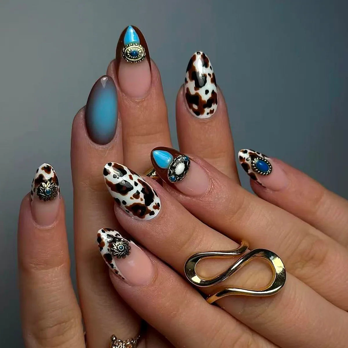 24pcs INS Colorful Y2K Press Nail Set