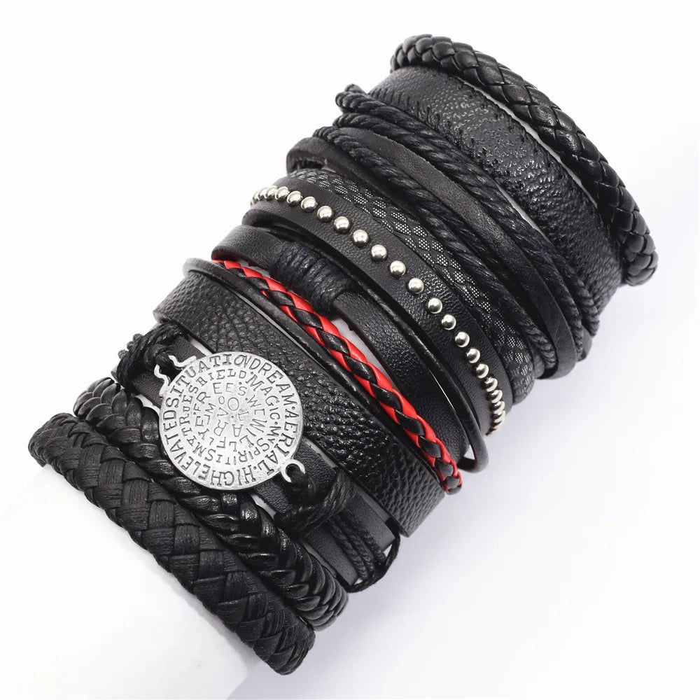 Leather Wrap Rope Bracelet