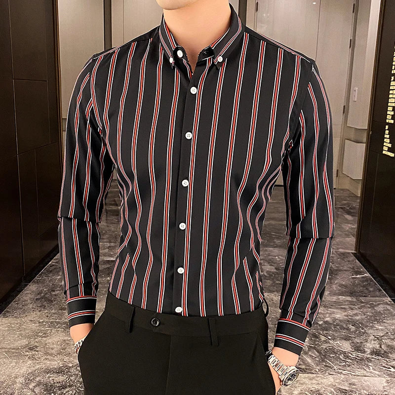 Striped Wedding Dress Shirt