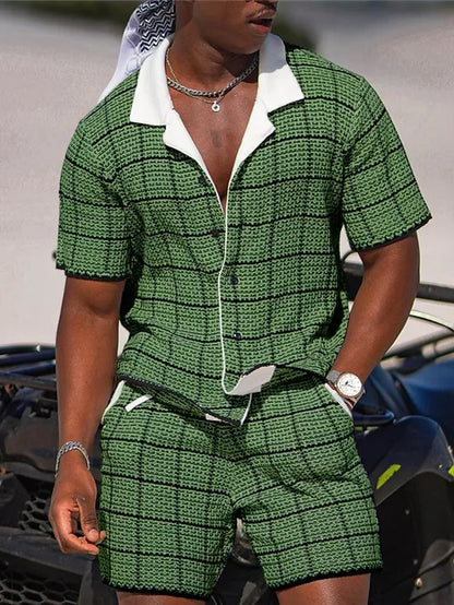 Hawaiian 3D Print Shirt Shorts Set
