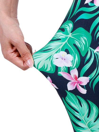 Floral Print High-Waist Jeggings