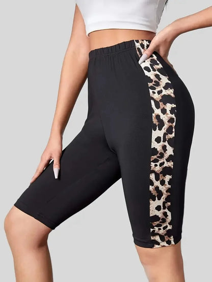Leopard Print Sports Shorts