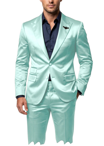 Satin Peak-Lapel Tuxedo Suit Set