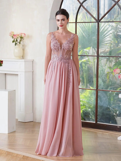 Custom Chiffon Gown