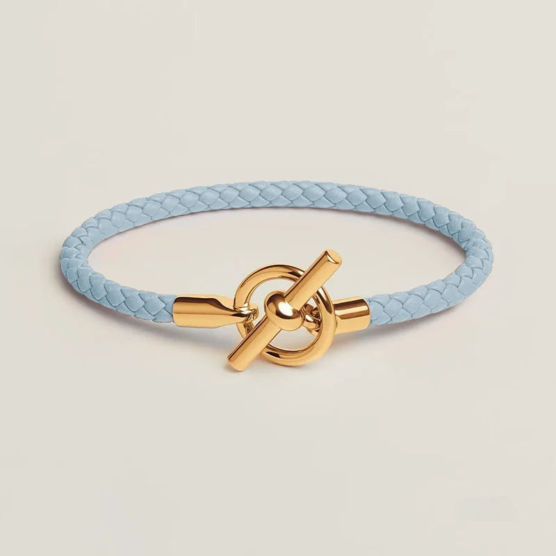 Executive Lock-Key Leather Bracelet