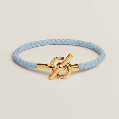 Executive Lock-Key Leather Bracelet