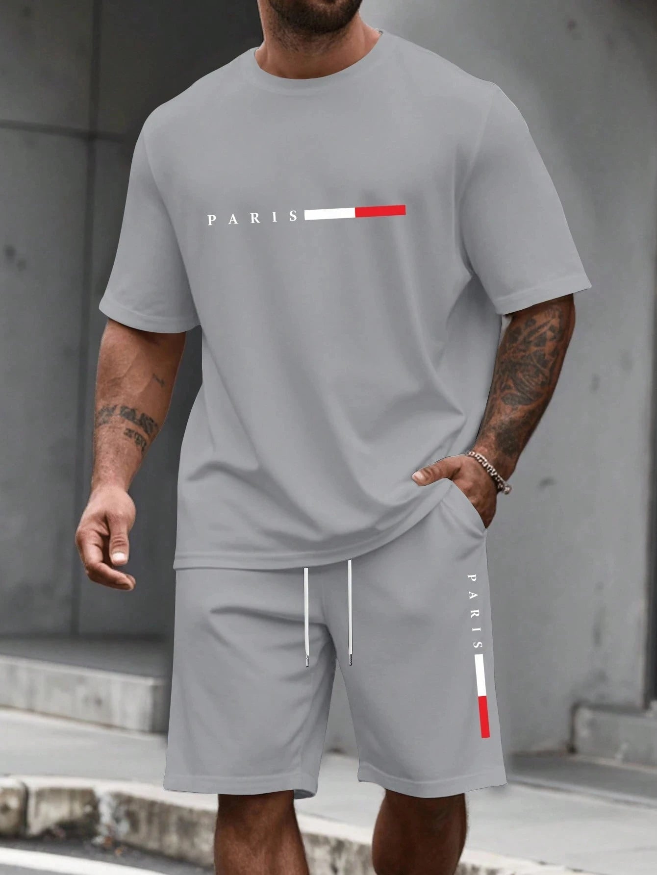 O-Neck Running Tracksuit Two-Piece Set
