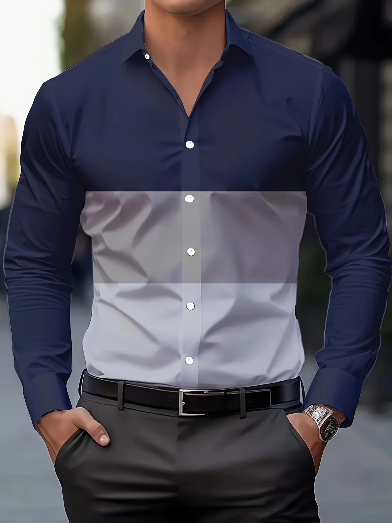 Printed Stretch Casual Shirt
