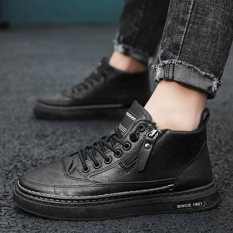 Leather Autumn Winter Boots