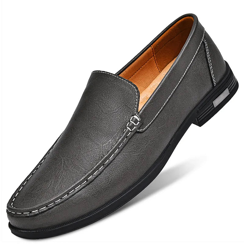 Leather Slip On Shoes Style