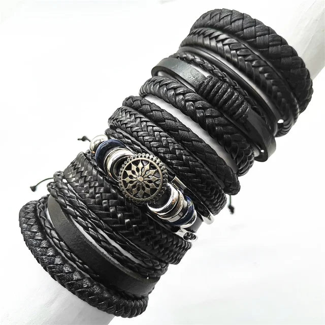 Leather Wrap Rope Bracelet