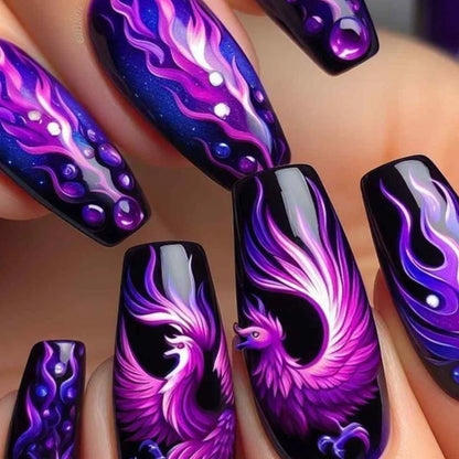 Ocean Blue Press Nails