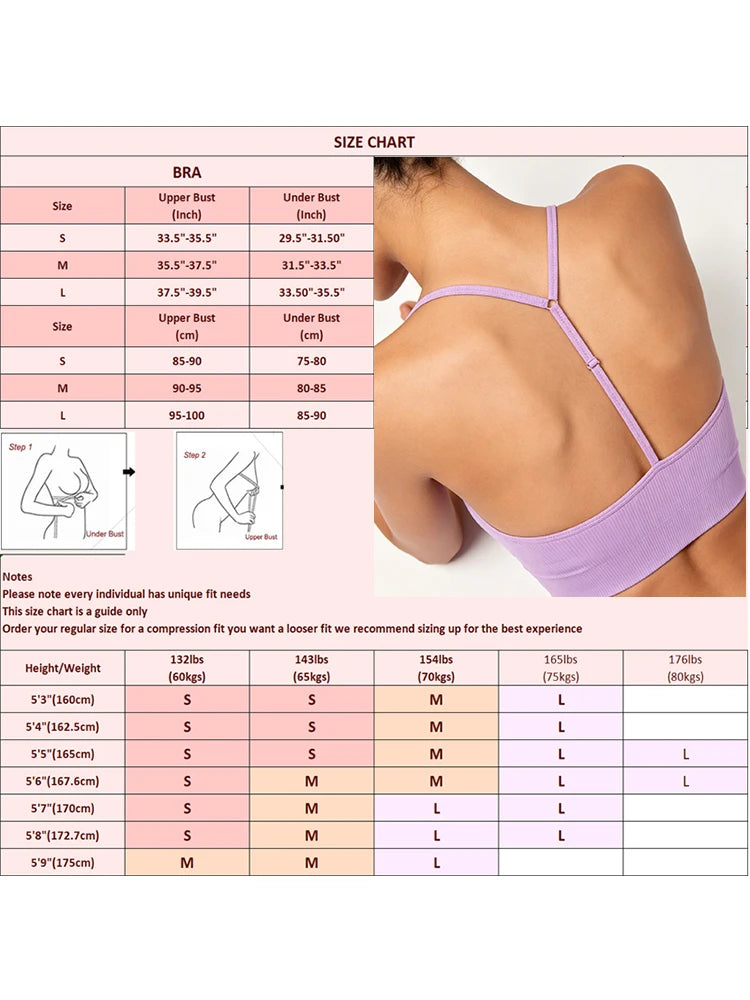 Ribbed Y-Back Padded Bra