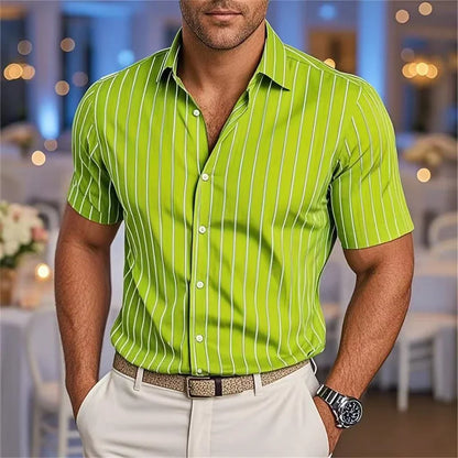 Striped Silk Party Shirt