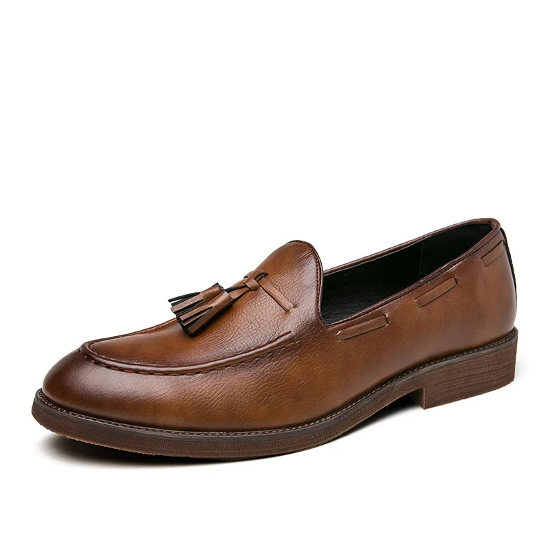Leather Slip-on High Shoes