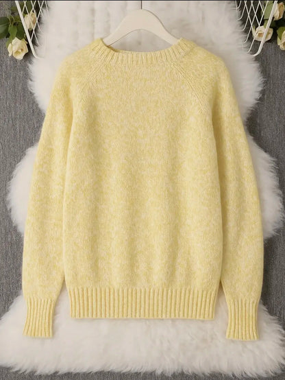 Wool Blend Round Neck Sweater