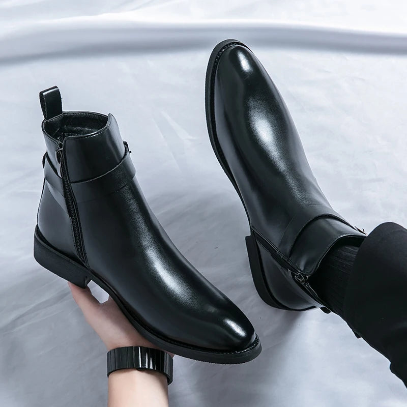 Leather Waterproof Riding Boots