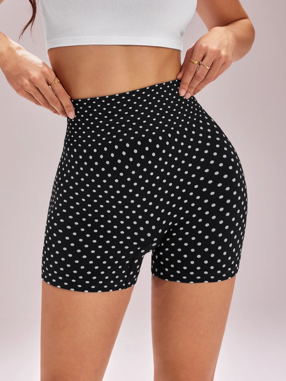 High-Waist Seamless Biker Shorts