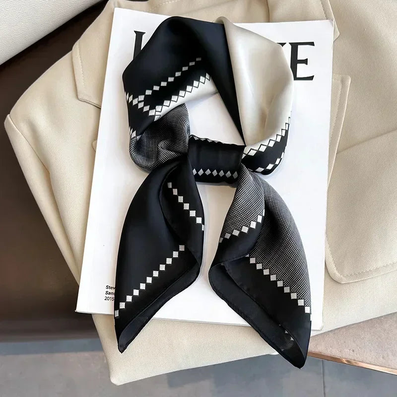 Luxury Print Silk Square Scarf
