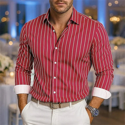 Striped Silk Wedding Shirt