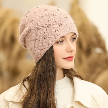 Rabbit Fur Blend Beanie