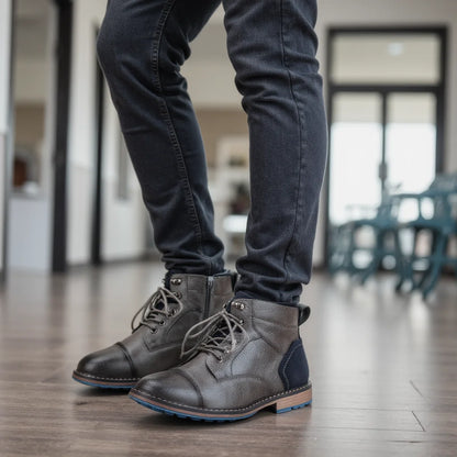 Leather Zip Ankle Boots